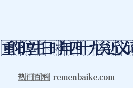 重阳淳生日时年四十九矣近义词是什么意思的图片